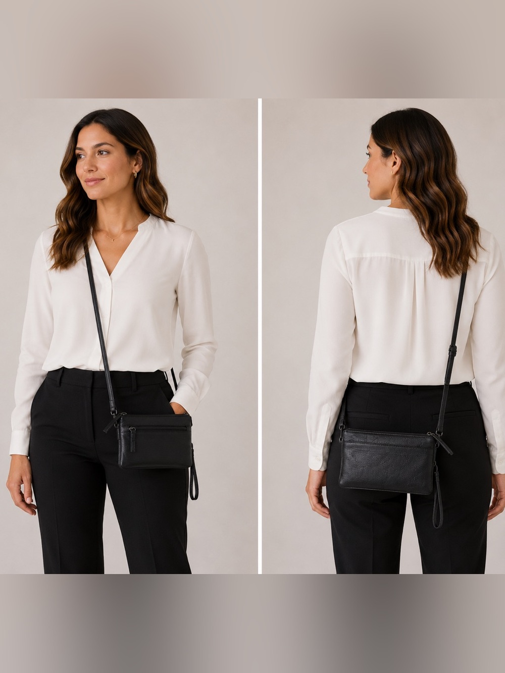 Stone Mountain Black Textured Crossbody Bag
